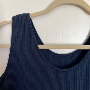 Dark Blue Knit MIDI Dress